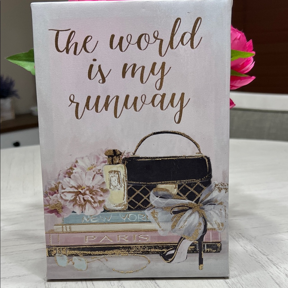 NEW Canvas Art with Handbag and Books - Wall Art